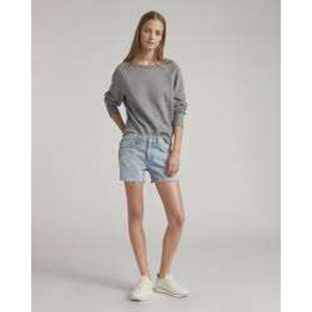 Rag & Bone Boy Shorts Martini Denim Shorts Size 26‎ Distressed Ripped Frayed Hem